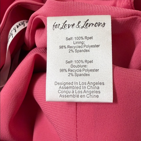 For Love & Lemons Marie Blazer Pink Mini Dress - Picture 10 of 14